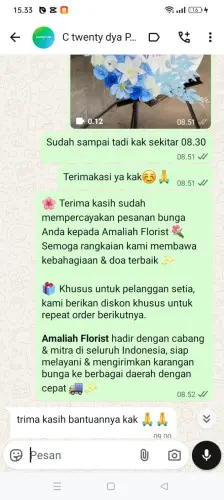 Testimonial Standing Flower cilacap